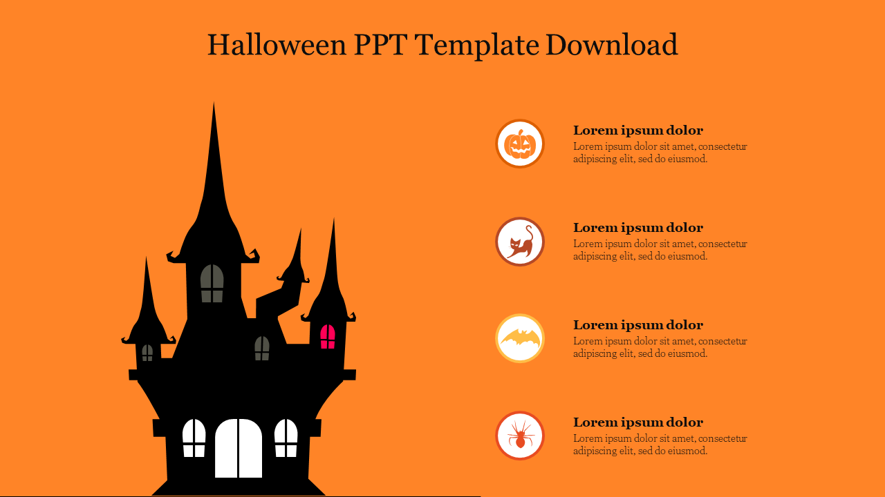 Free - Halloween PPT Template Free Download - Haunted House